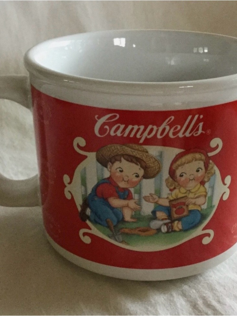 Red Kids Illustration Ceramic Mug